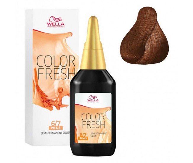 Оттеночная краска 6/7 шоколадно-коричневый, 75мл/Wella Professional Color Fresh Acid