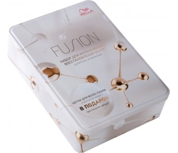 Набор подарочный Wella Fusion (шампунь+кондиционер+щетка для волос)